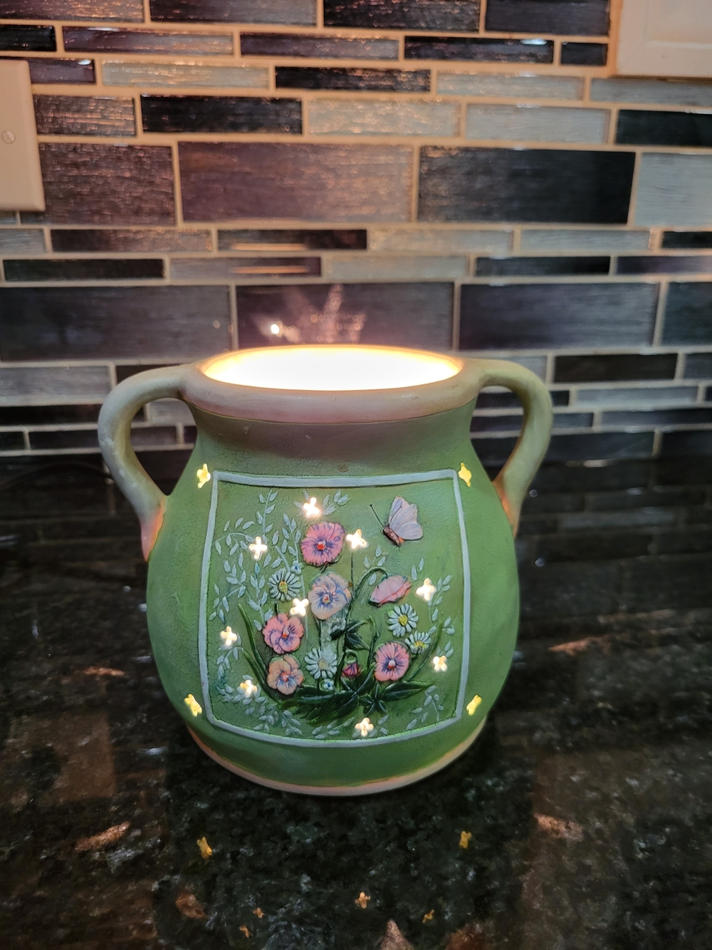 LANG Candles "Garden Medley" Electric Heater by Ellen Stouffer (2004)